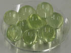 Uraium glass beads under normal light